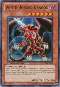 White-Horned Dragon (GLD4-EN014) [Gold Series 4: Pyramids Edition]