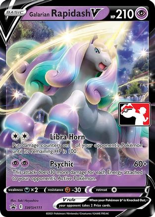 Galarian Rapidash V SWSH111  - Holofoil Prize Pack Series Cards - Promo