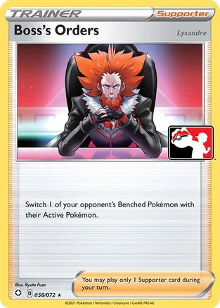 Boss's Orders 058/072  Prize Pack Series Cards - Rare