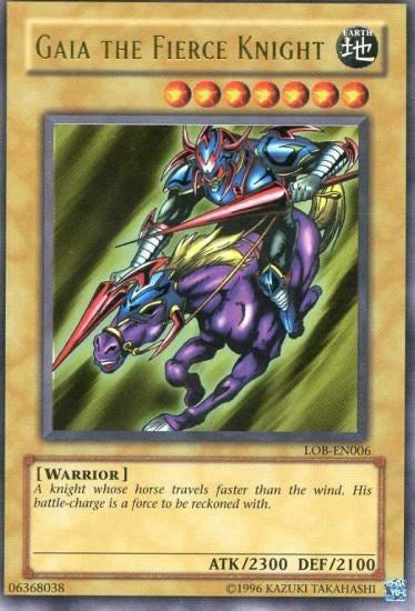 Gaia The Fierce Knight (LOB-EN006) [Legend of Blue Eyes White Dragon (Worldwide English)]