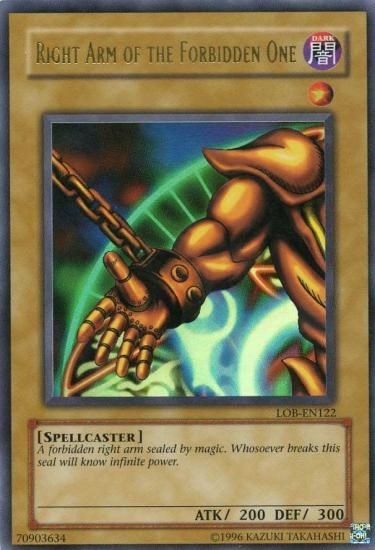 Right Arm of the Forbidden One (LOB-EN122) [Legend of Blue Eyes White Dragon (Worldwide English)]