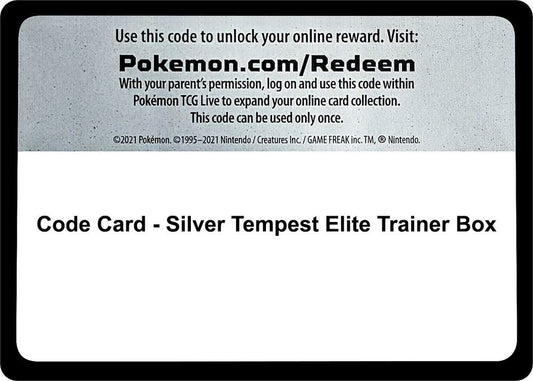 Code Card - Silver Tempest Elite Trainer Box [SWSH12: Silver Tempest]