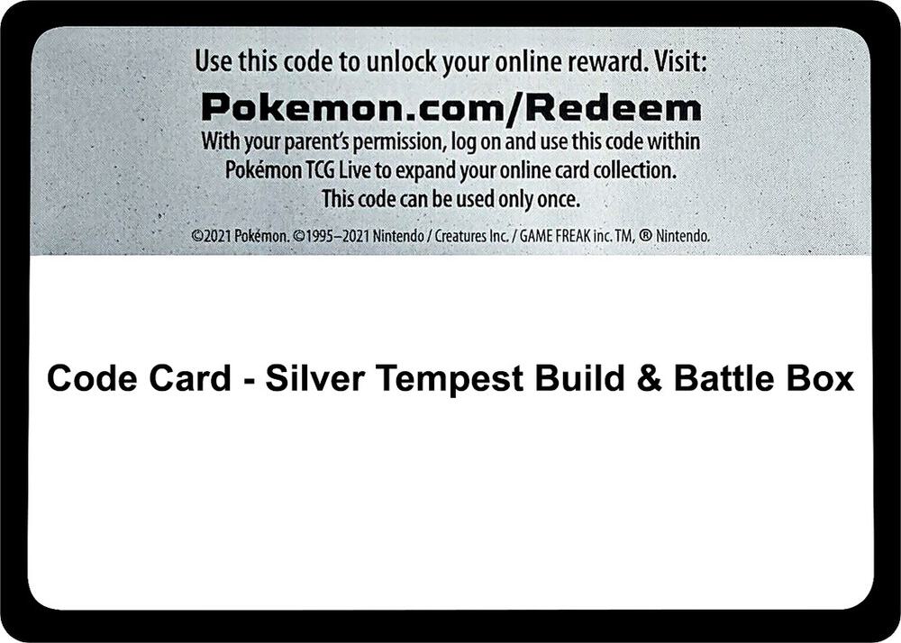 Code Card - Silver Tempest Build & Battle Box [SWSH12: Silver Tempest]