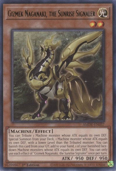 Gizmek Naganaki, the Sunrise Signaler (AMDE-EN037) [Amazing Defenders]