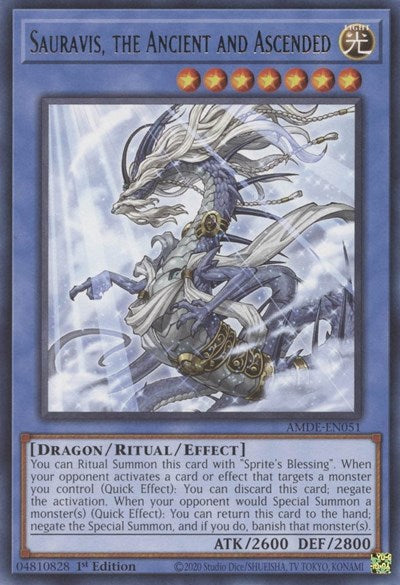 Sauravis, the Ancient and Ascended (AMDE-EN051) [Amazing Defenders]