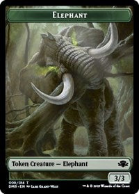 Elephant // Squirrel Double-Sided Token (9 // 13) [Dominaria Remastered]