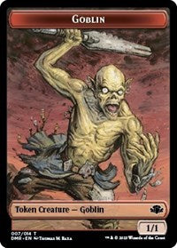Goblin // Cat (008) Double-Sided Token (7 // 8) [Dominaria Remastered]