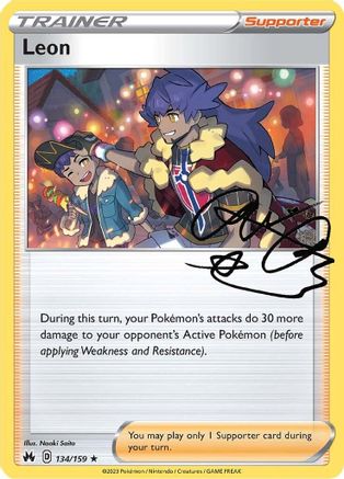Leon 134/159  - Holofoil Crown Zenith - Holo Rare