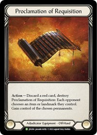 Proclamation of Requisition - JDG004 (JDG004) [Flesh and Blood: Promo Cards]