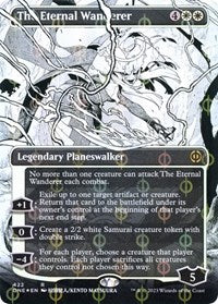 The Eternal Wanderer (Borderless) (Step-and-Compleat Foil) (422) [Phyrexia: All Will Be One]