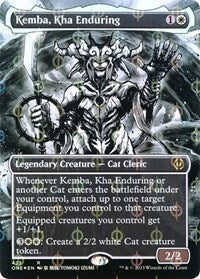 Kemba, Kha Enduring (Borderless) (Step-and-Compleat Foil) (423) [Phyrexia: All Will Be One]