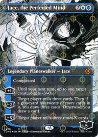 Jace, the Perfected Mind (Borderless) (Step-and-Compleat Foil) (428) [Phyrexia: All Will Be One]