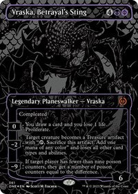 Vraska, Betrayal's Sting (Oil Slick Raised Foil) (361) [Phyrexia: All Will Be One]
