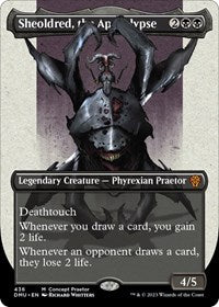 Sheoldred, the Apocalypse (Concept Praetor) (Step-And-Compleat Foil) (436) [Phyrexia: All Will Be One]