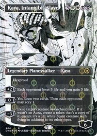 Kaya, Intangible Slayer (Borderless) (Step-and-Compleat Foil) (464) [Phyrexia: All Will Be One]