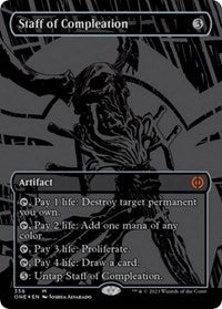 Staff of Compleation (Oil Slick Raised Foil) (358) [Phyrexia: All Will Be One]