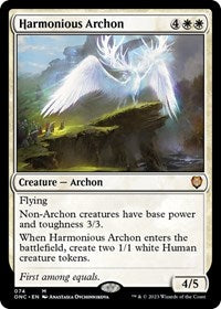 Harmonious Archon (74) [Commander: Phyrexia: All Will Be One]