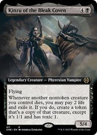Kinzu of the Bleak Coven (Extended Art) (411) [Phyrexia: All Will Be One]