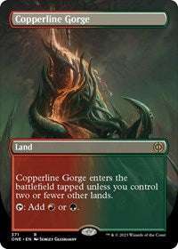 Copperline Gorge (Borderless) (371) [Phyrexia: All Will Be One]