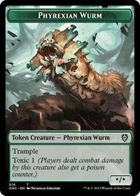 Phyrexian Wurm // Phyrexian Insect Double-Sided Token (16 // 15) [Commander: Phyrexia: All Will Be One]