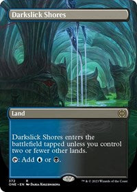 Darkslick Shores (Borderless) (372) [Phyrexia: All Will Be One]