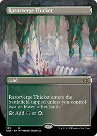 Razorverge Thicket (Borderless) (373) [Phyrexia: All Will Be One]