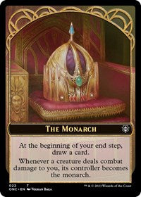 The Monarch // Golem Double-Sided Token (22 // 18) [Commander: Phyrexia: All Will Be One]