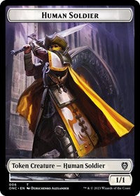 Human Soldier // Elephant Double-Sided Token (6 // 14) [Commander: Phyrexia: All Will Be One]