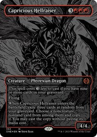 Capricious Hellraiser (Oil Slick Raised Foil) (353) [Phyrexia: All Will Be One]