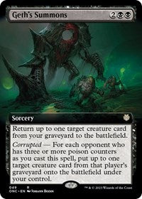 Geth's Summons (Extended Art) (49) [Commander: Phyrexia: All Will Be One]