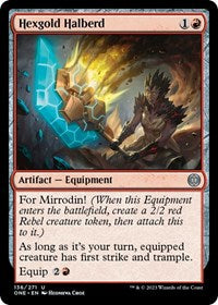 Hexgold Halberd (136) [Phyrexia: All Will Be One]