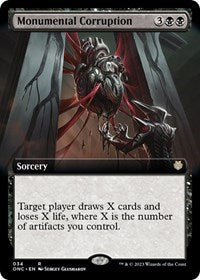 Monumental Corruption (Extended Art) (34) [Commander: Phyrexia: All Will Be One]