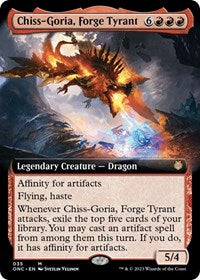 Chiss-Goria, Forge Tyrant (Extended Art) (35) [Commander: Phyrexia: All Will Be One]