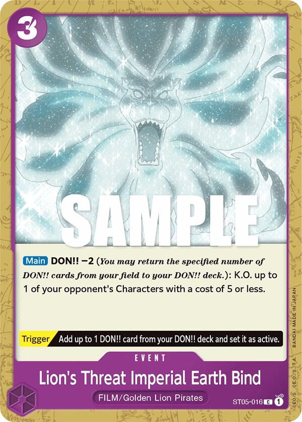 Lion's Threat Imperial Earth Bind (ST05-016) [Starter Deck 5: Film Edition]
