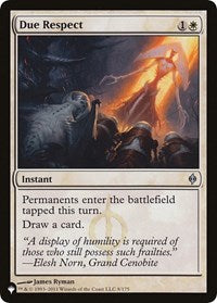 Due Respect (8/175) [The List Reprints]