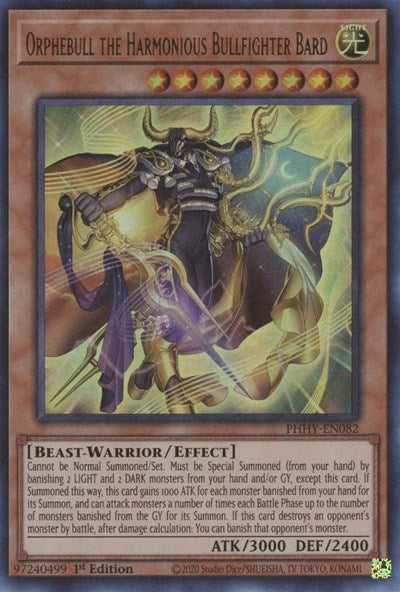 Orphebull the Harmonious Bullfighter Bard (PHHY-EN082) [Photon Hypernova]
