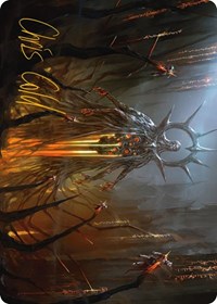 Solphim, Mayhem Dominus Art Card (Gold-Stamped Signature) (35) [Art Series: Phyrexia: All Will Be One]