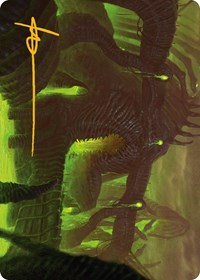 The Dross Pits Art Card (Gold-Stamped Signature) (58) [Art Series: Phyrexia: All Will Be One]