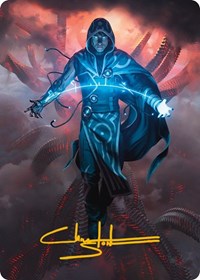 Jace, the Perfected Mind Art Card (15/81) (Gold-Stamped Signature) (15) [Art Series: Phyrexia: All Will Be One]