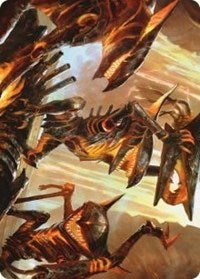 Gleeful Demolition Art Card (28) [Art Series: Phyrexia: All Will Be One]