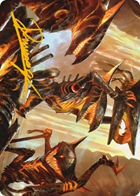 Gleeful Demolition Art Card (Gold-Stamped Signature) (28) [Art Series: Phyrexia: All Will Be One]