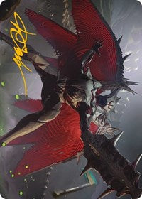 Phyrexian Vindicator Art Card (7/81) (Gold-Stamped Signature) (7) [Art Series: Phyrexia: All Will Be One]