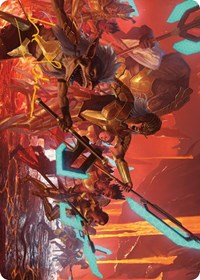 Roar of Resistance Art Card (Gold-Stamped Signature) (34) [Art Series: Phyrexia: All Will Be One]