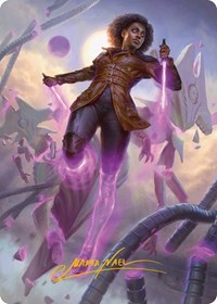 Kaya, Intangible Slayer Art Card (Gold-Stamped Signature) (49) [Art Series: Phyrexia: All Will Be One]
