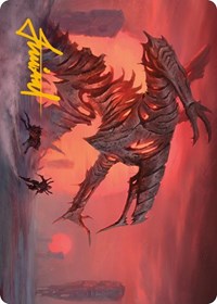 Red Sun's Twilight Art Card (Gold-Stamped Signature) (33) [Art Series: Phyrexia: All Will Be One]