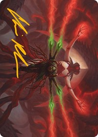 All Will Be One Art Card (Gold-Stamped Signature) (25) [Art Series: Phyrexia: All Will Be One]