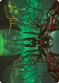 Archfiend of the Dross Art Card (Gold-Stamped Signature) (18) [Art Series: Phyrexia: All Will Be One]