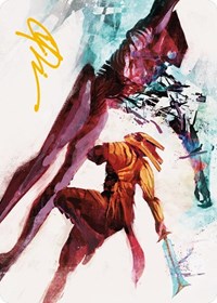 Hexgold Slash Art Card (Gold-Stamped Signature) (30) [Art Series: Phyrexia: All Will Be One]