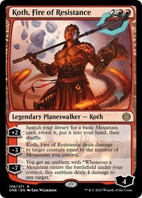 Koth, Fire of Resistance (138) [Promo Pack: Phyrexia: All Will Be One]