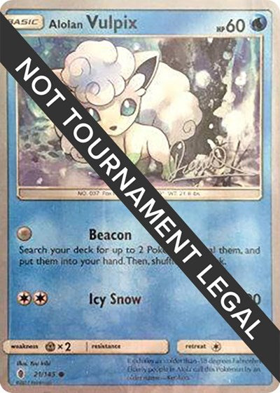 Alolan Vulpix - 2017 (Diego Cassiraga) (21/145) [World Championship Decks]